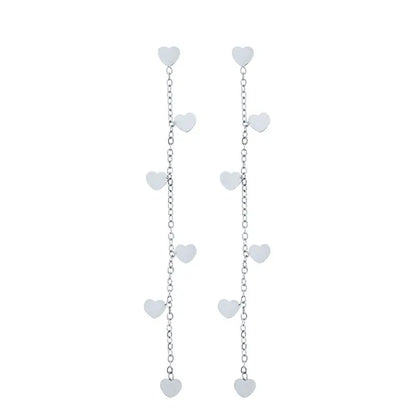 925 Sterling Zircon Geometric Boucles d'Oreilles Pendantes