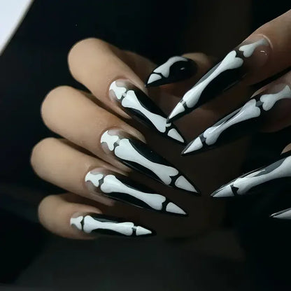 10pcs Faux Ongles Réutilisables Toutes Tailles (S-M-L) 🦇﹒౨