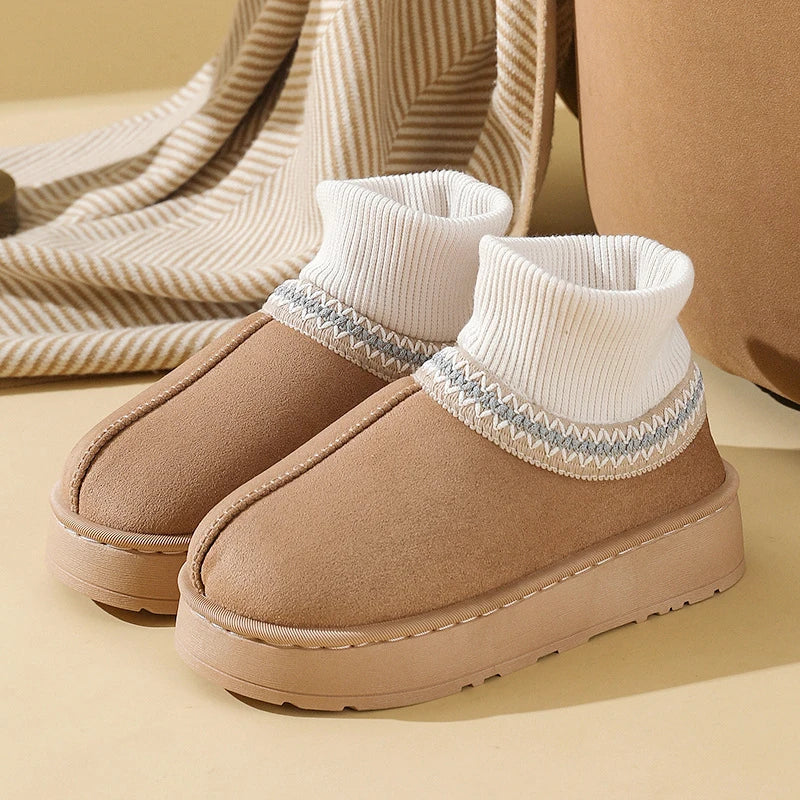 Faux UGGs Avec Mi-Chaussettes Saison Hiver Cosy Ი𐑼