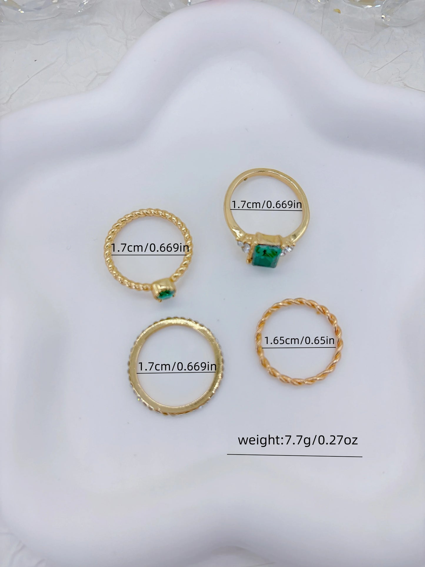 8PCS Set Retro Fashion Bagues