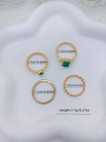 8PCS Set Retro Fashion Bagues