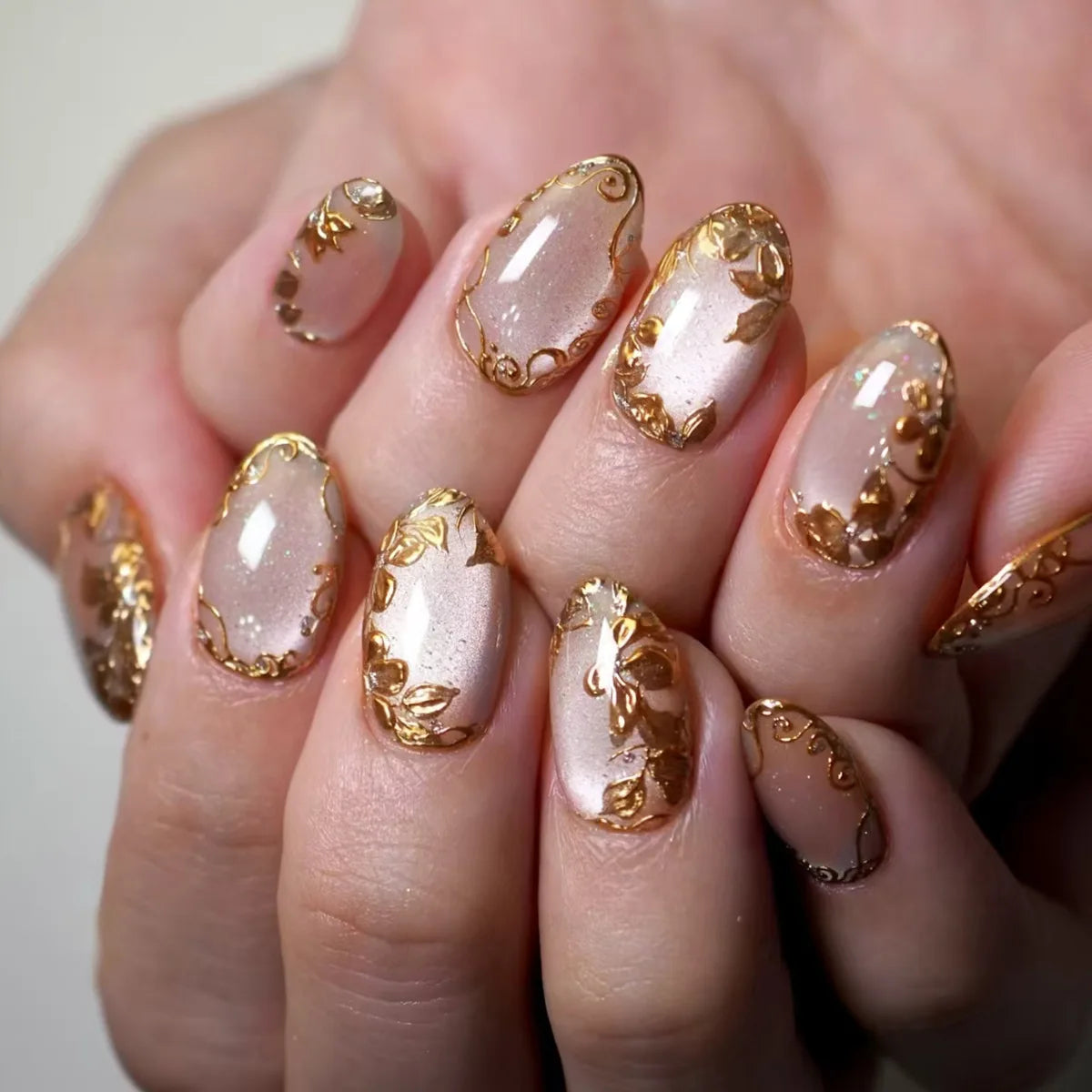 24Pcs Metallic✧Faux Ongles Réutilisables ✧