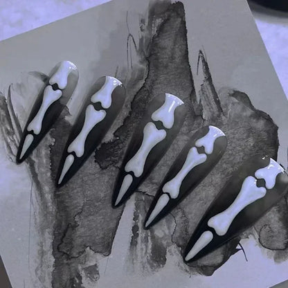 10pcs Faux Ongles Réutilisables Toutes Tailles (S-M-L) 🦇﹒౨