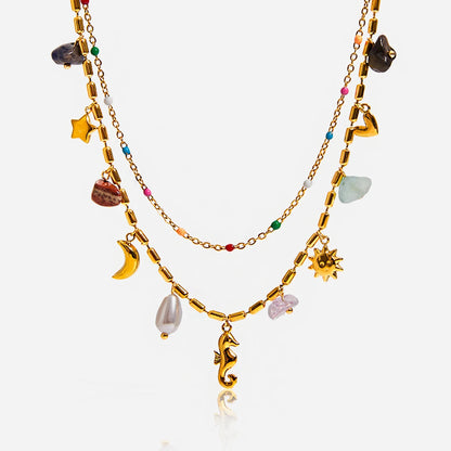 1Pcs Collier Inoxydable Paradisiaque - Resort Edition Limitée