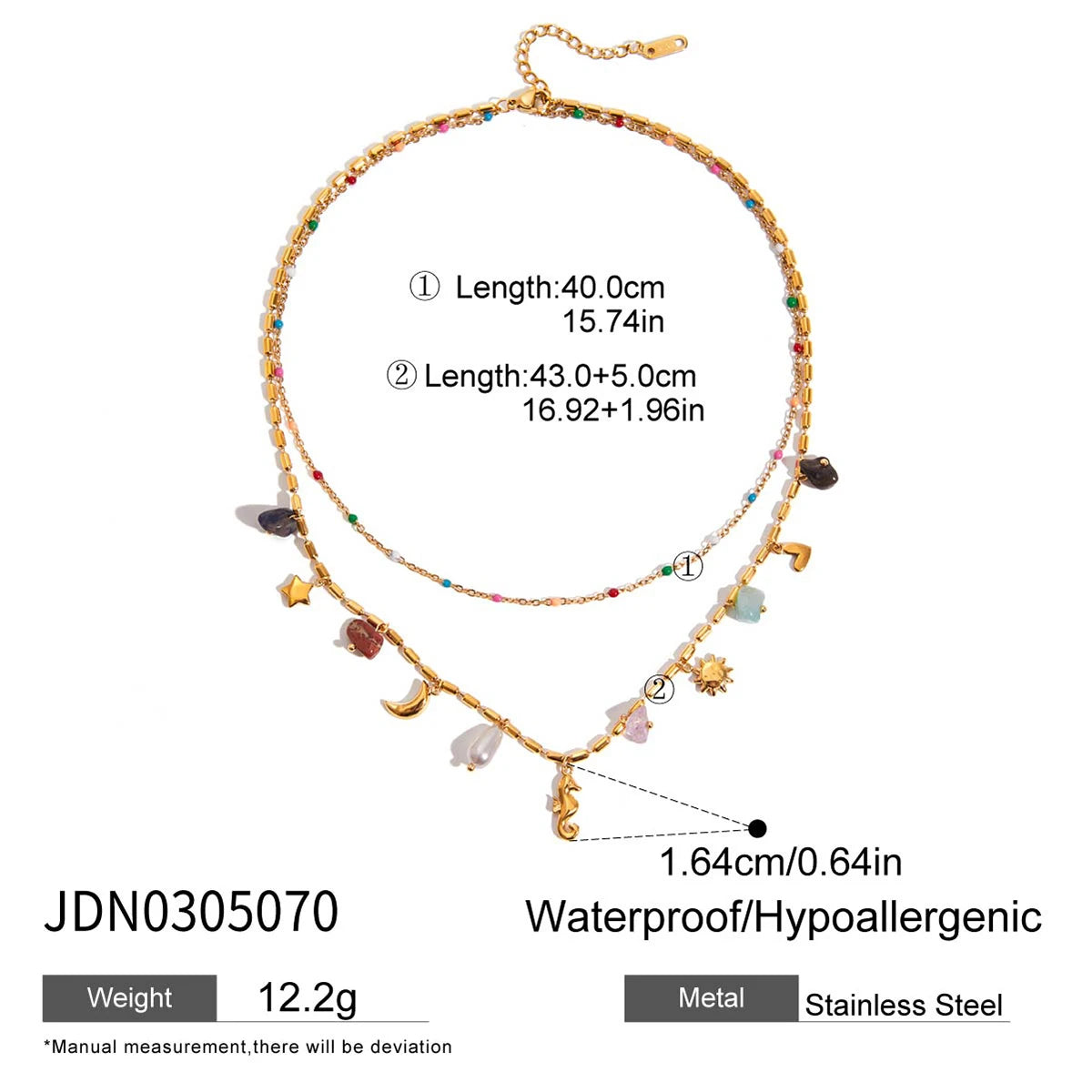 1Pcs Collier Inoxydable Paradisiaque - Resort Edition Limitée