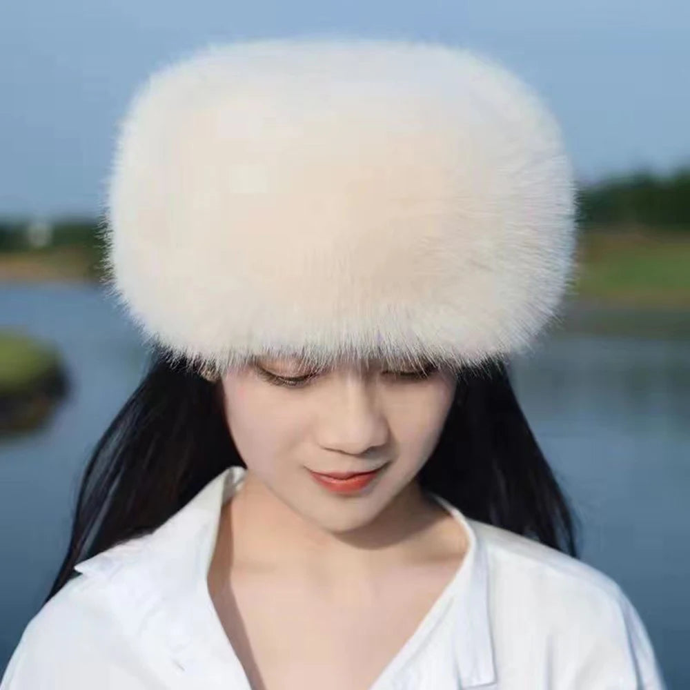 Fluffy Fausse Fourrure Bonnet Parfait Hiver ⟢