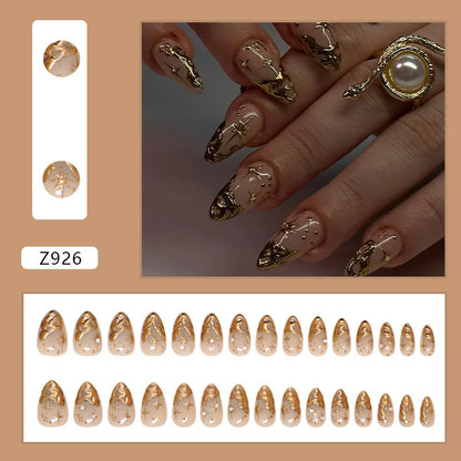 24pcs Faux Ongles 3D Fleurs et Autres Design (Modèle Normal/Modèle Fais Main)