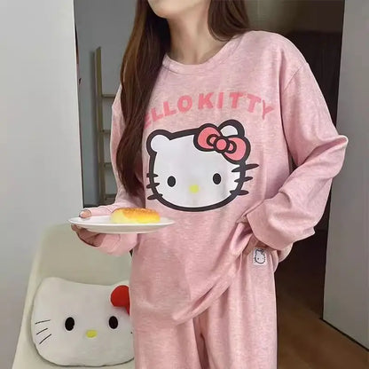 Hellokitty Pajamas  Cute Kawaii Cartoon Deux Pcs