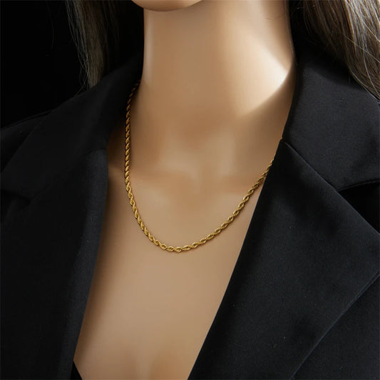 Collier + Bracelet Dorée Inoxydable ⟢