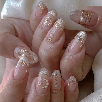 24Pcs Metallic✧Faux Ongles Réutilisables ✧