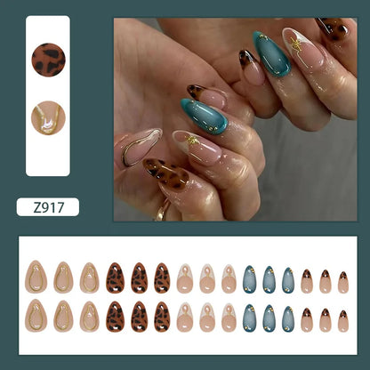 24pcs Faux Ongles 3D Fleurs et Autres Design (Modèle Normal/Modèle Fais Main)