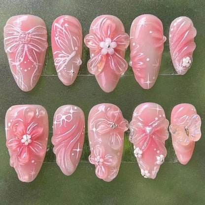 24pcs 3D Faux Ongles Aux Choix ⸝♡