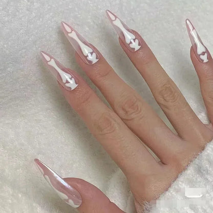 10pcs Faux Ongles Réutilisables Toutes Tailles (S-M-L) 🦇﹒౨