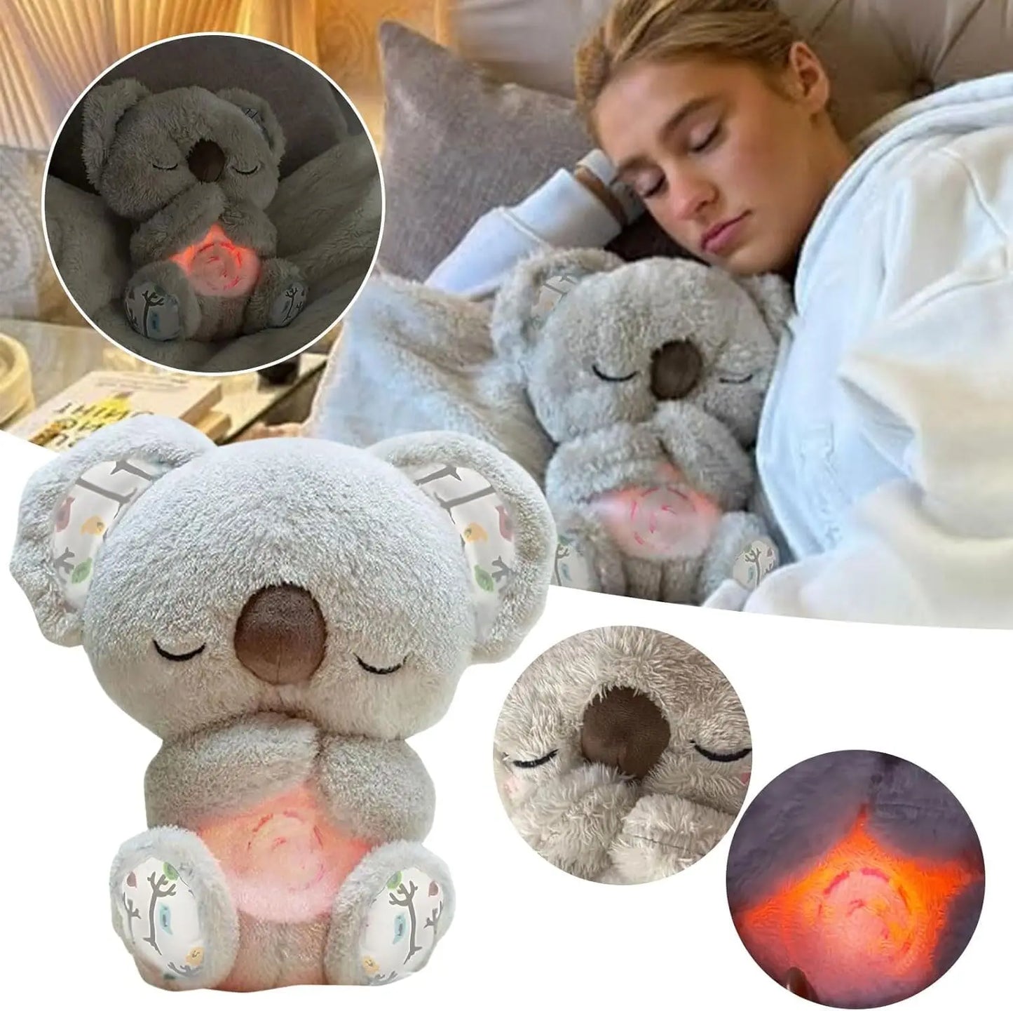Doudou Koala Peluche Rose Qui Respire - TOYS